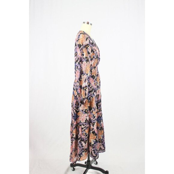 MINKPINK Celestia Floral Paisley Plisse Pleated Boho Peasant Midi Dress, Size S - Picture 5 of 15